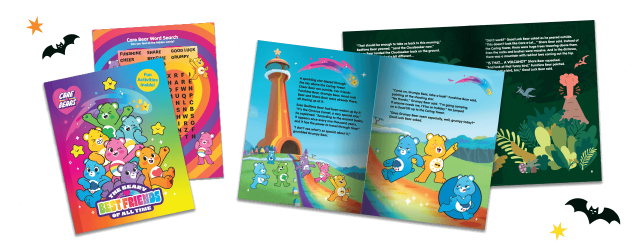 Inside peak of the Care Bear Book option