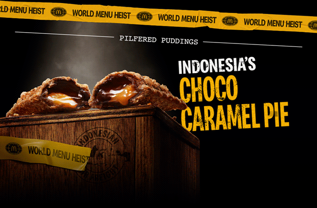 Pilfered puddings: Malaysia's Caramel pretzel McFlurry®, and Indonesia's Choco caramel pie