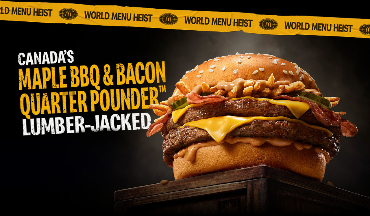 Canada's Maple BBQ & bacon Quarter Pounder™ lumber-jacked