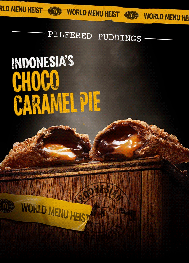 Pilfered puddings: Malaysia's Caramel pretzel McFlurry®, and Indonesia's Choco caramel pie
