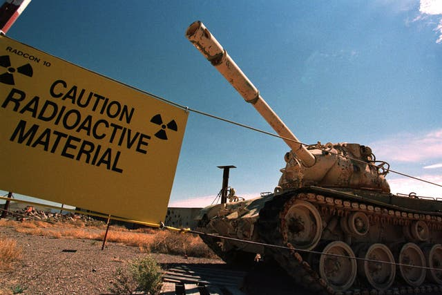 Nuclear waste warning sign