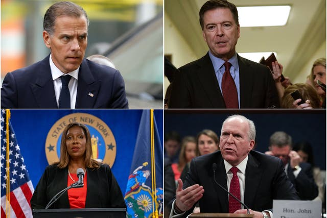 Hunter Biden, James Comey, Tish James and John Brennan