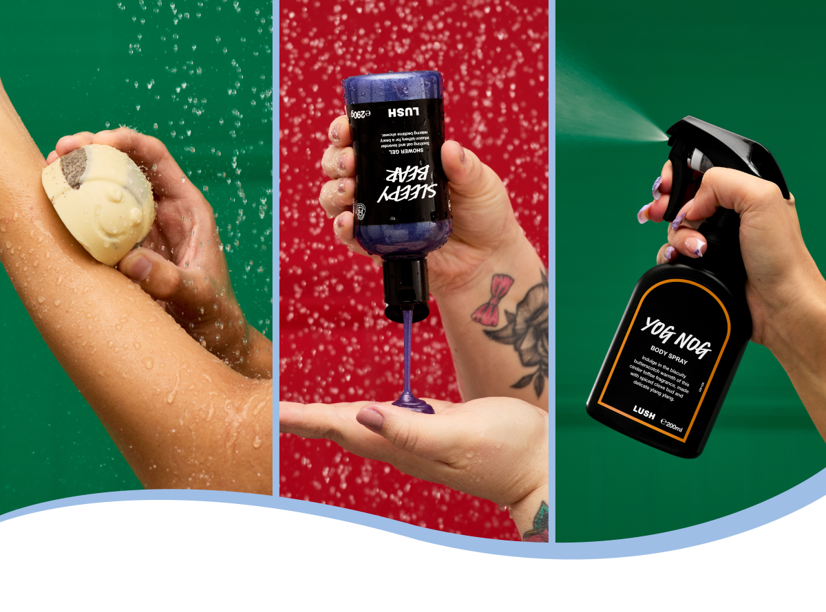 Sliced image of festive products