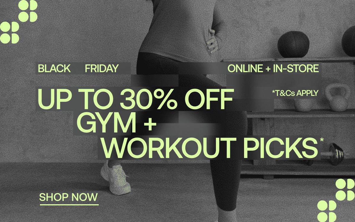 Up to 30% off gym + workout picks.