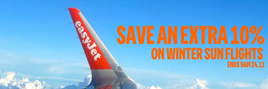 SAVE AN EXTRA 10% ON WINTER SUN FLIGHTS | ENDS 9AM 24.11
