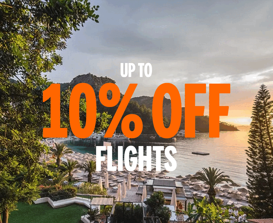 UP TO £200 OFF BEACH HOLIDAYS | UP TO 10% OFF FLIGHTS