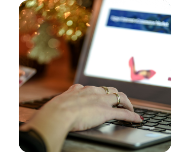 Someone buying on laptop 