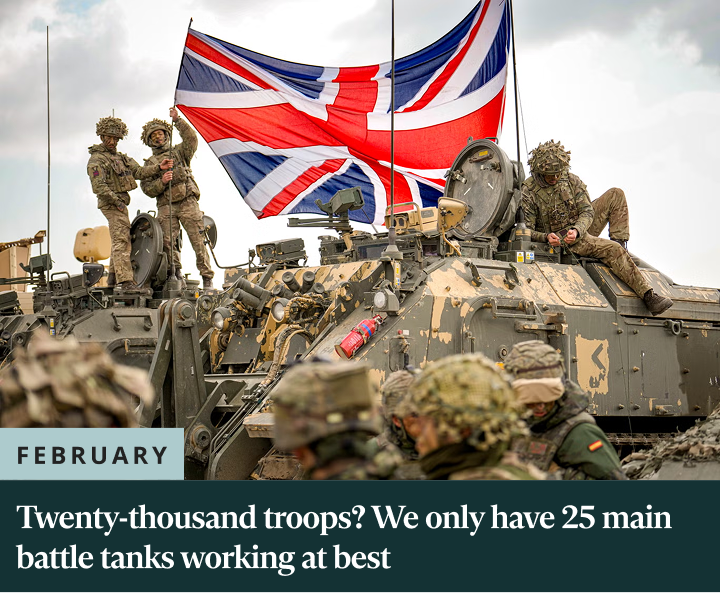 Twenty-thousand troops? We only have 25 main battle tanks working at best