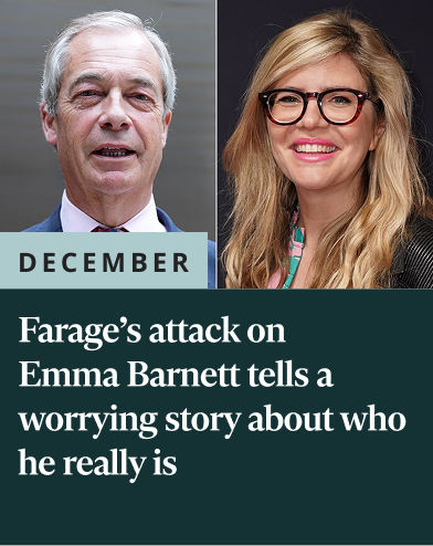 Farage's attack on Emma Barnett tells a worrying story about who he really is