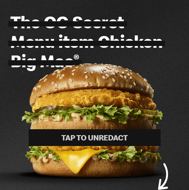 The OG Secret menu item Chicken Big Mac