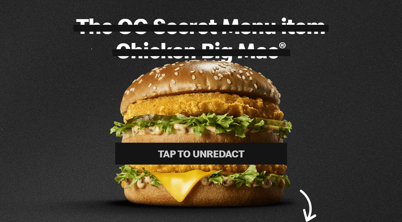 The OG Secret menu item Chicken Big Mac