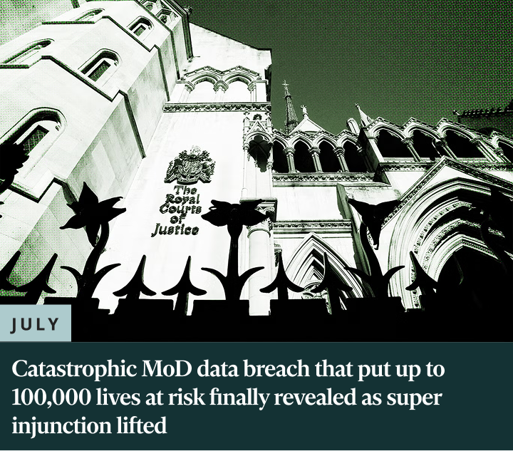 Catastrophic MoD data breach that put up to 100,000 lives at risk finally revealed as superinjunction lifted