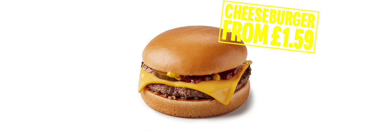 Cheeseburger from £1.59.