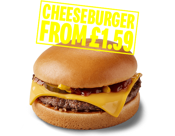 Cheeseburger from £1.59.