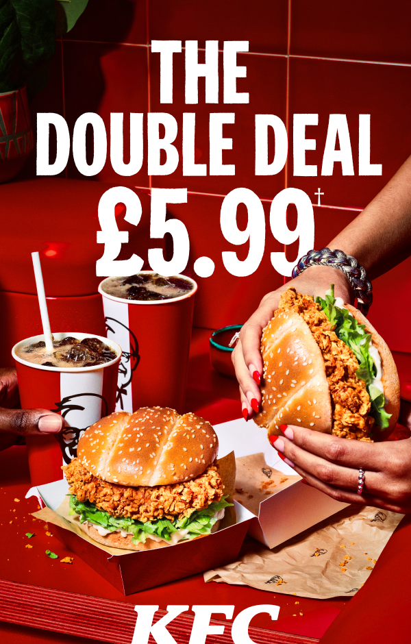 Bag 2 iconic Fillet Burgers and 2 drinks for only £5.99 