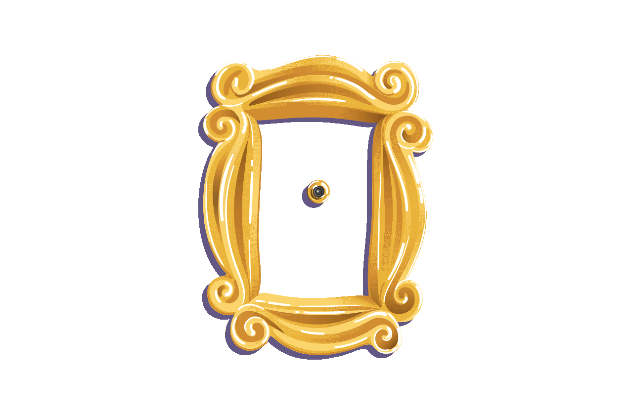 Image of the purple door from Friends. The image then zooms into looking through the peephole to reveal a hand holding a McDonald's bag with 'Friends Meal' written on it. Text on the image reads '03.02.26'.