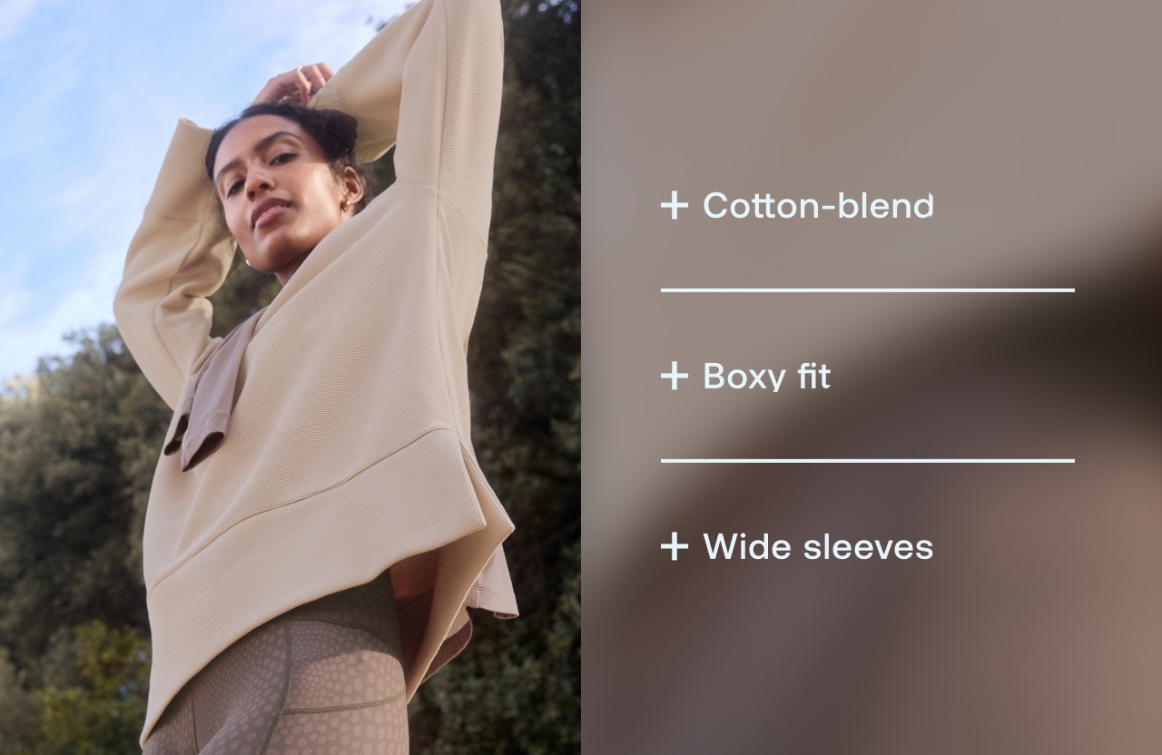 Cotton-blend | Boxy fit | Wide sleeves