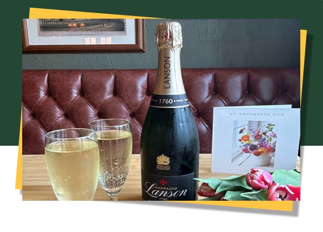 Raising a glass of fizz