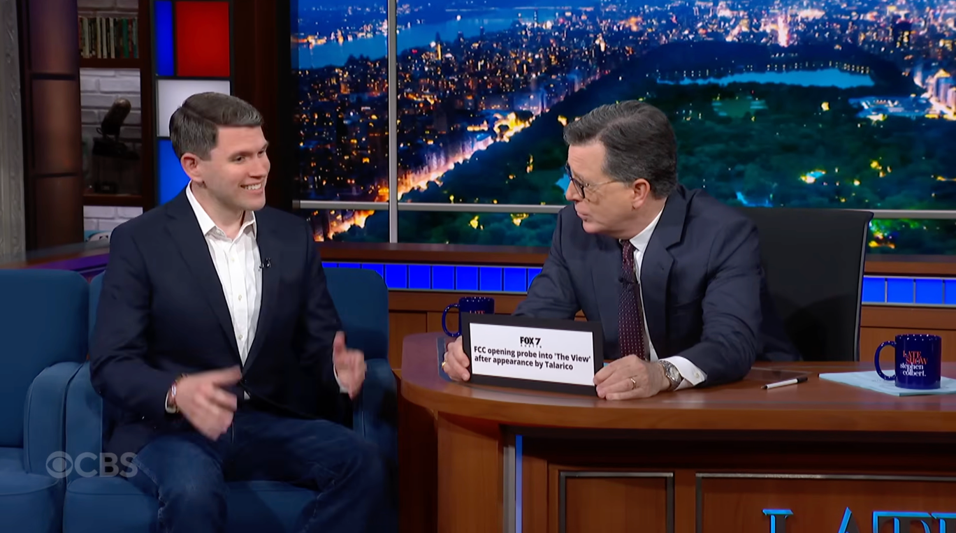 James Talarico and Stephen Colbert