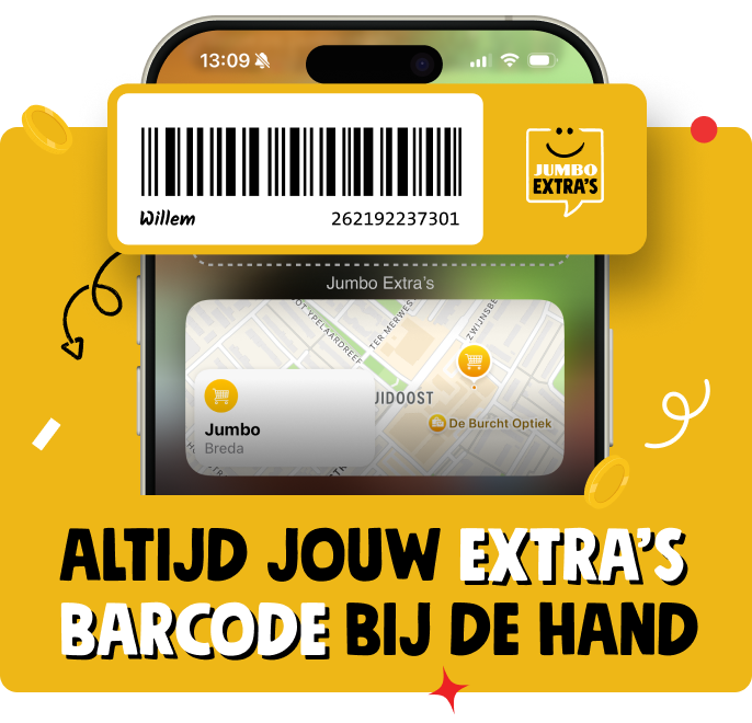 Altijd jouw extra's barcode bij de hand