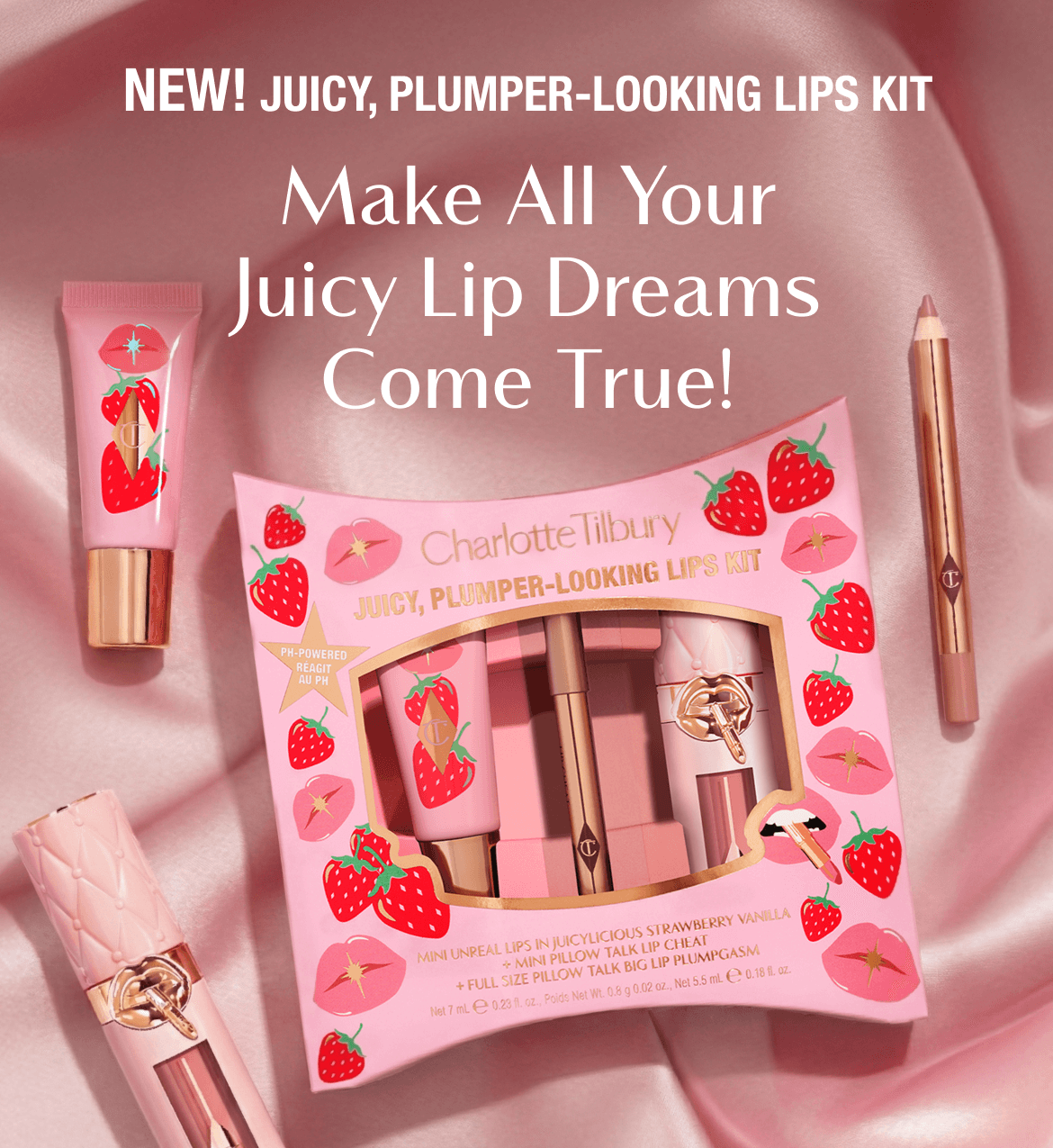 NEW! JUICY, PLUMPER-LOOKING LIPS KIT Make All Your Juicy Lip Dreams Come True!