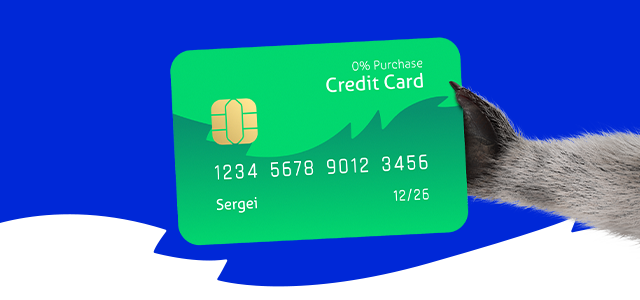 Image of a purchase credit card