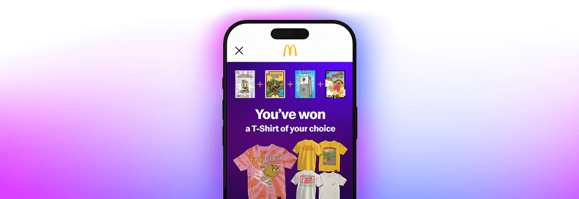A screenshot of the 'You've won' page in the McDonald's app.
