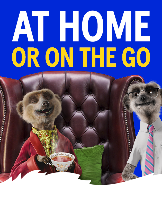 At home or on the go