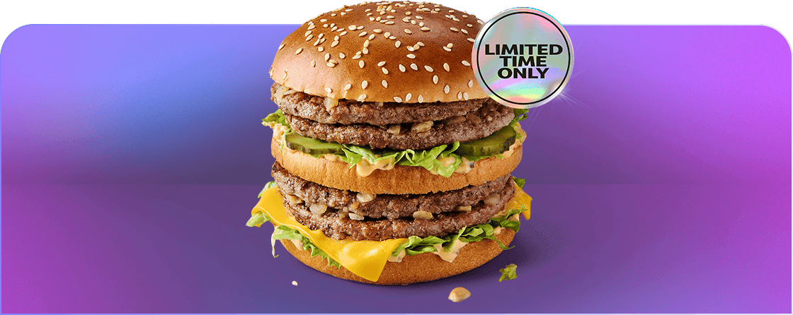 The Double Big Mac&reg;. Limited time only.