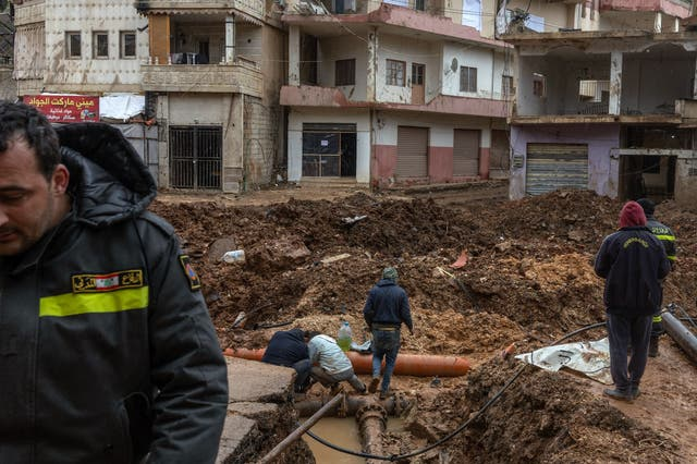 The aftermath of a missile strike