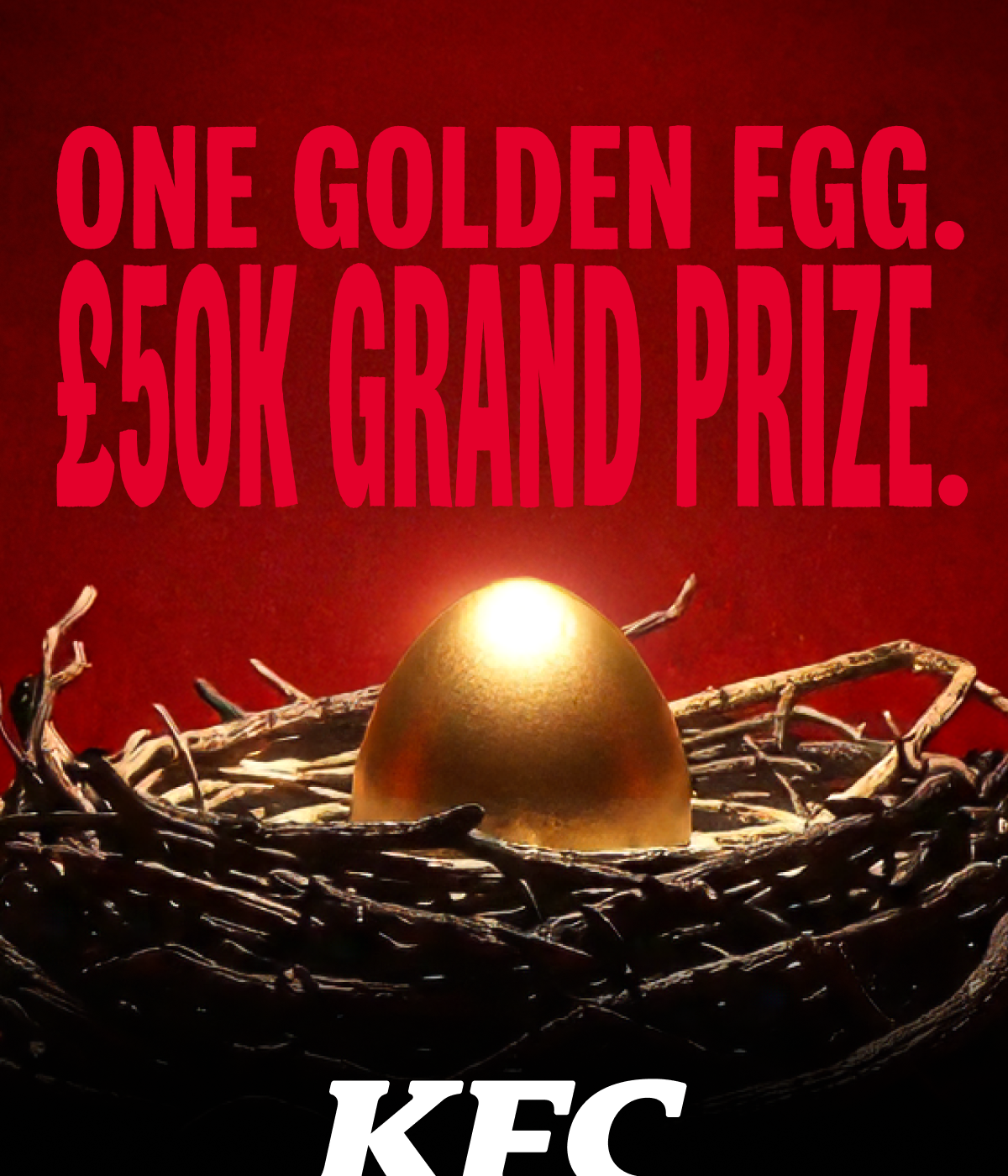 One Golden Egg. £50K Grand Prize.