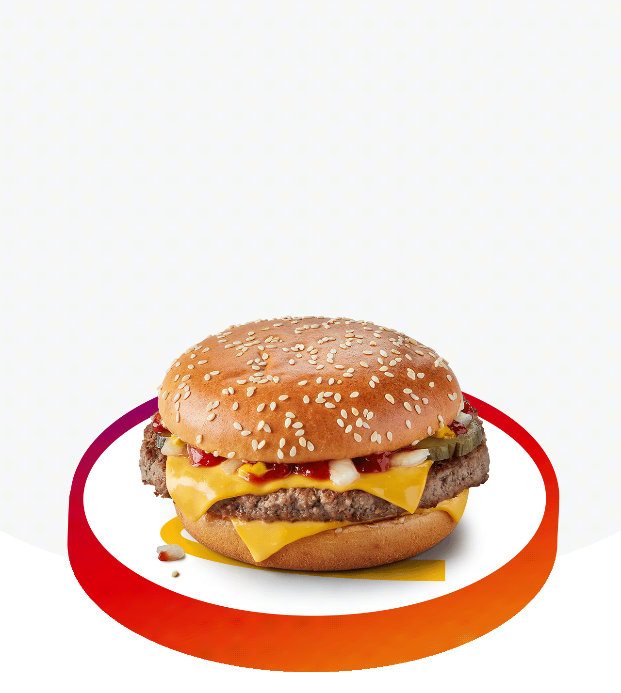 Picture of a Quarter Pounder with Cheese, bold text reads 'Tomorrow's exclusive deal £2.59 Quarter Pounder with Cheese'