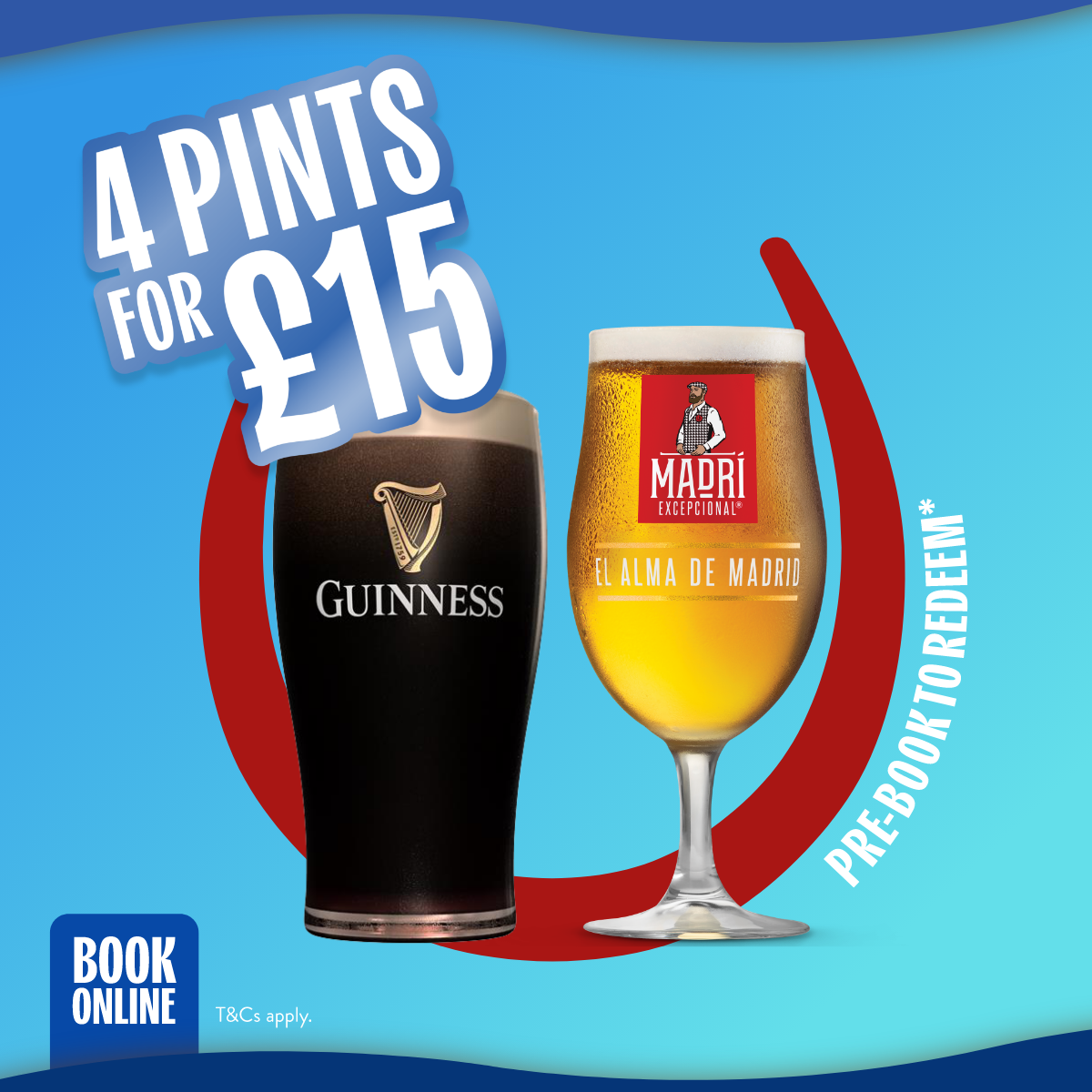 4 Pints for £15