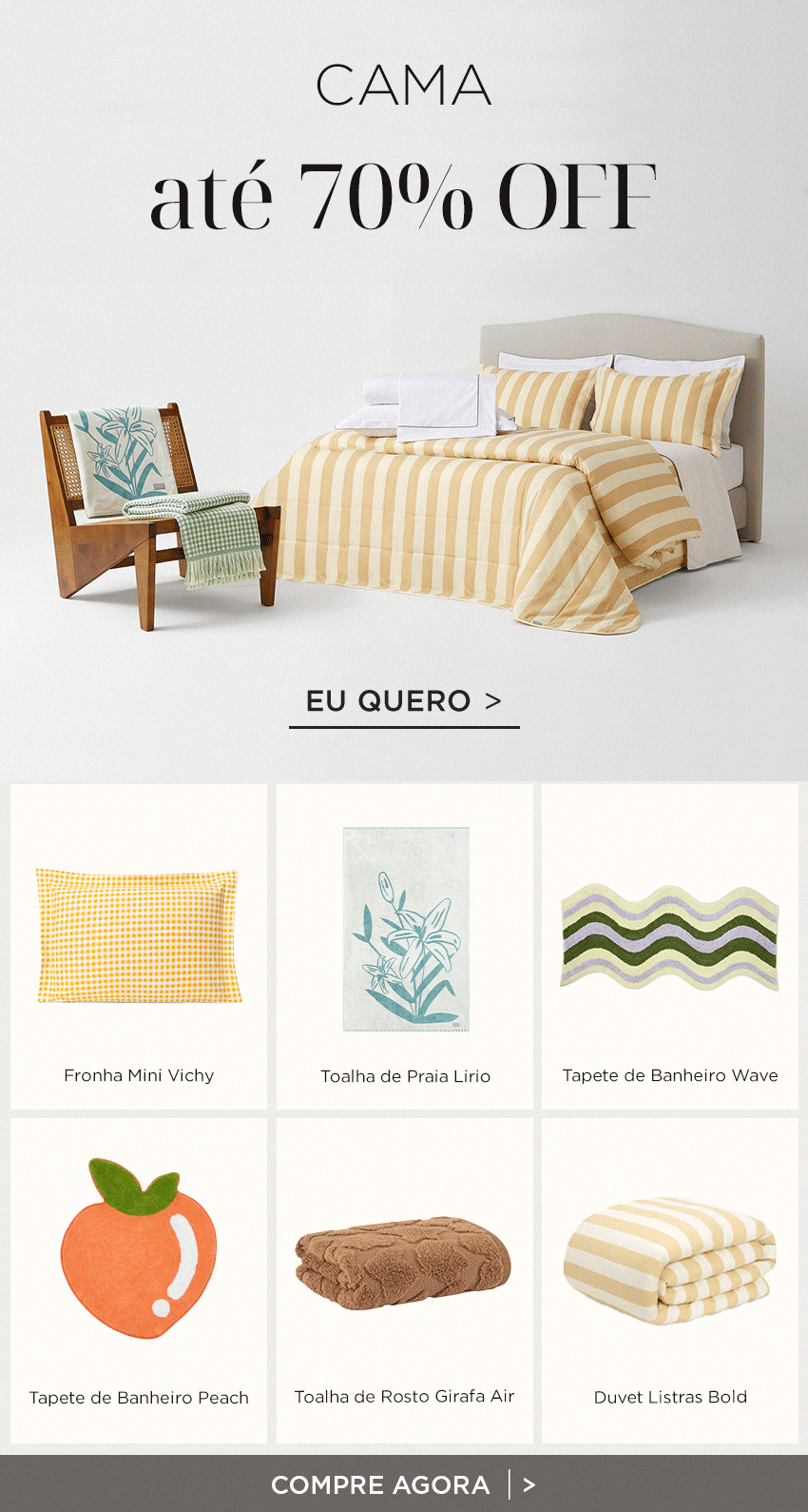 Banho até 70% off