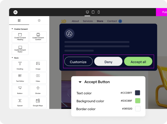 Works natively with Elementor