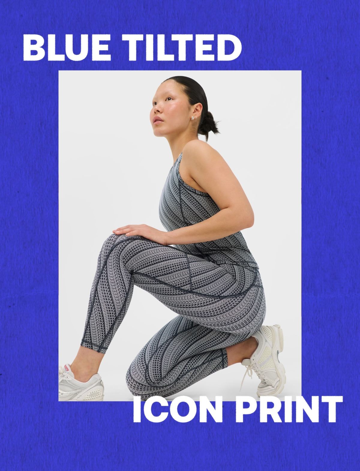 Blue Tilted Icon Print