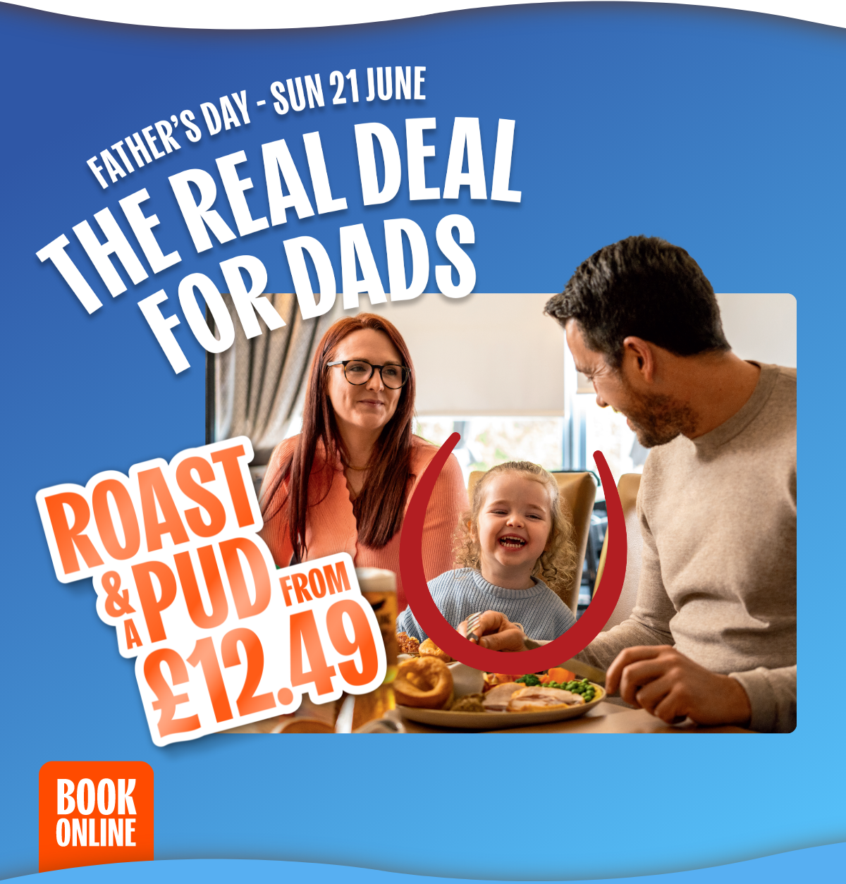 Father's Day, Roast and a Pud from £12.49