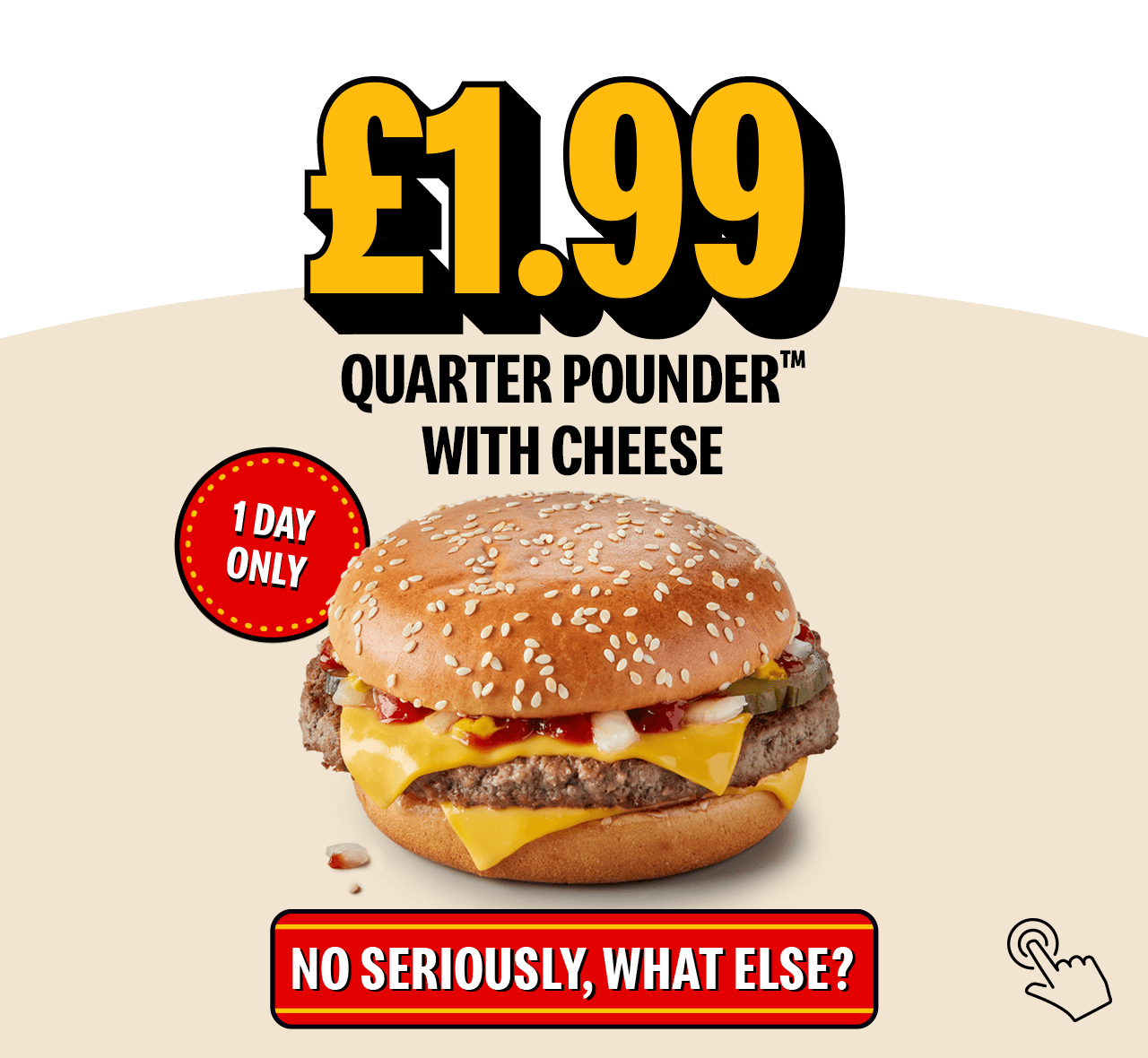 The image remains the same. The button at the bottom of the image now reads 'No seriously, what else?'.