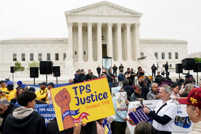 Demonstrators at the Supreme Court