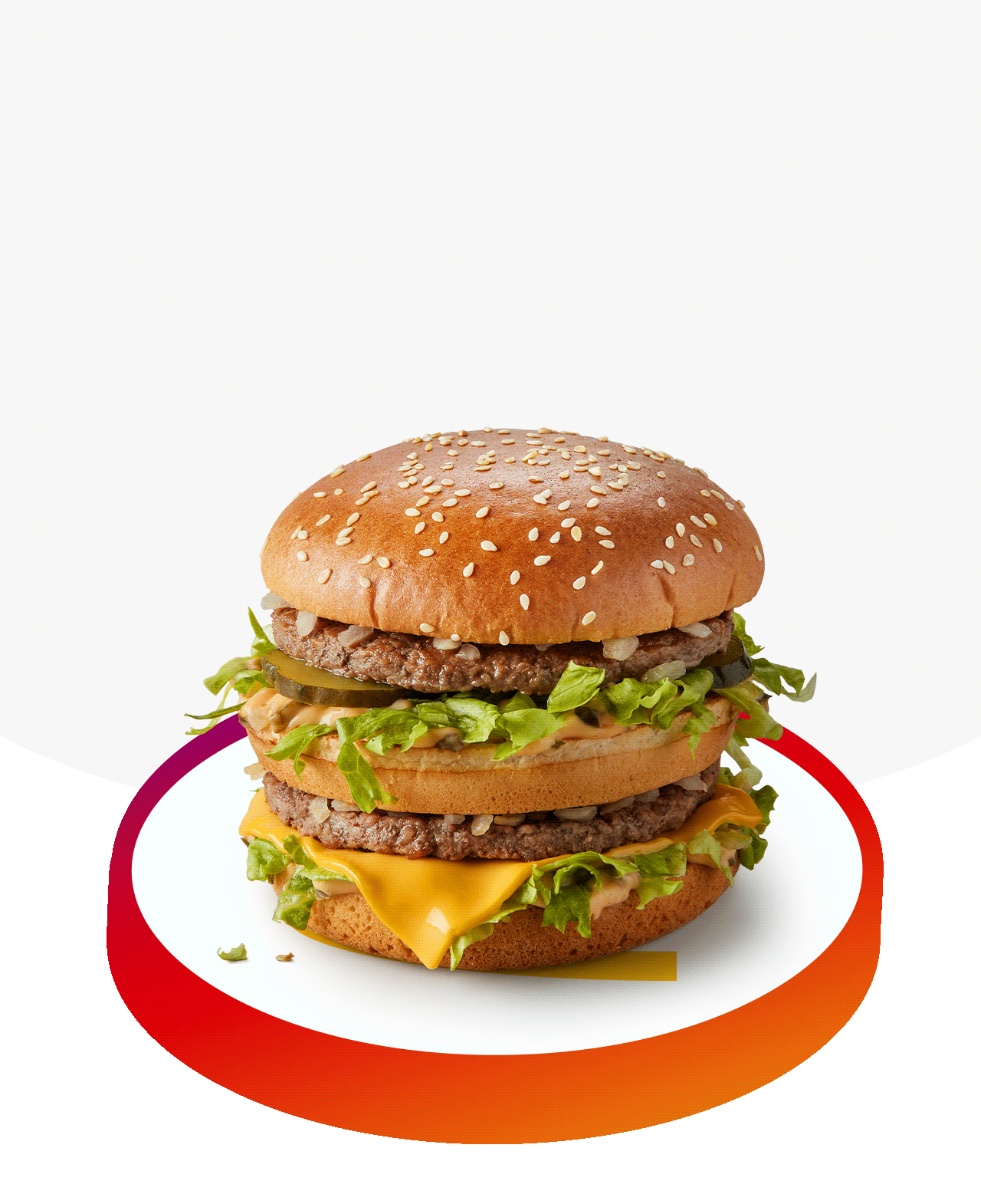 A delicious McDonald's Big Mac, bold text reads 'FREE Big Mac when you spend £5 on any food and drink'