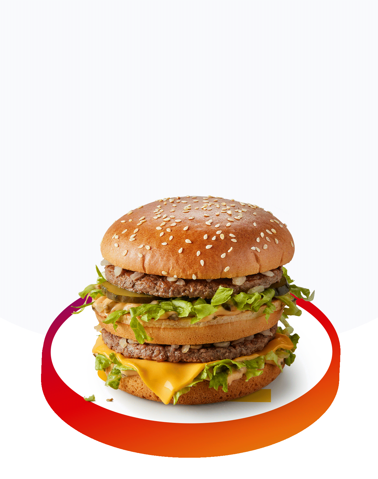 A delicious McDonald's Big Mac, bold text reads 'Today's exclusive deal, 40% Off Big Mac'