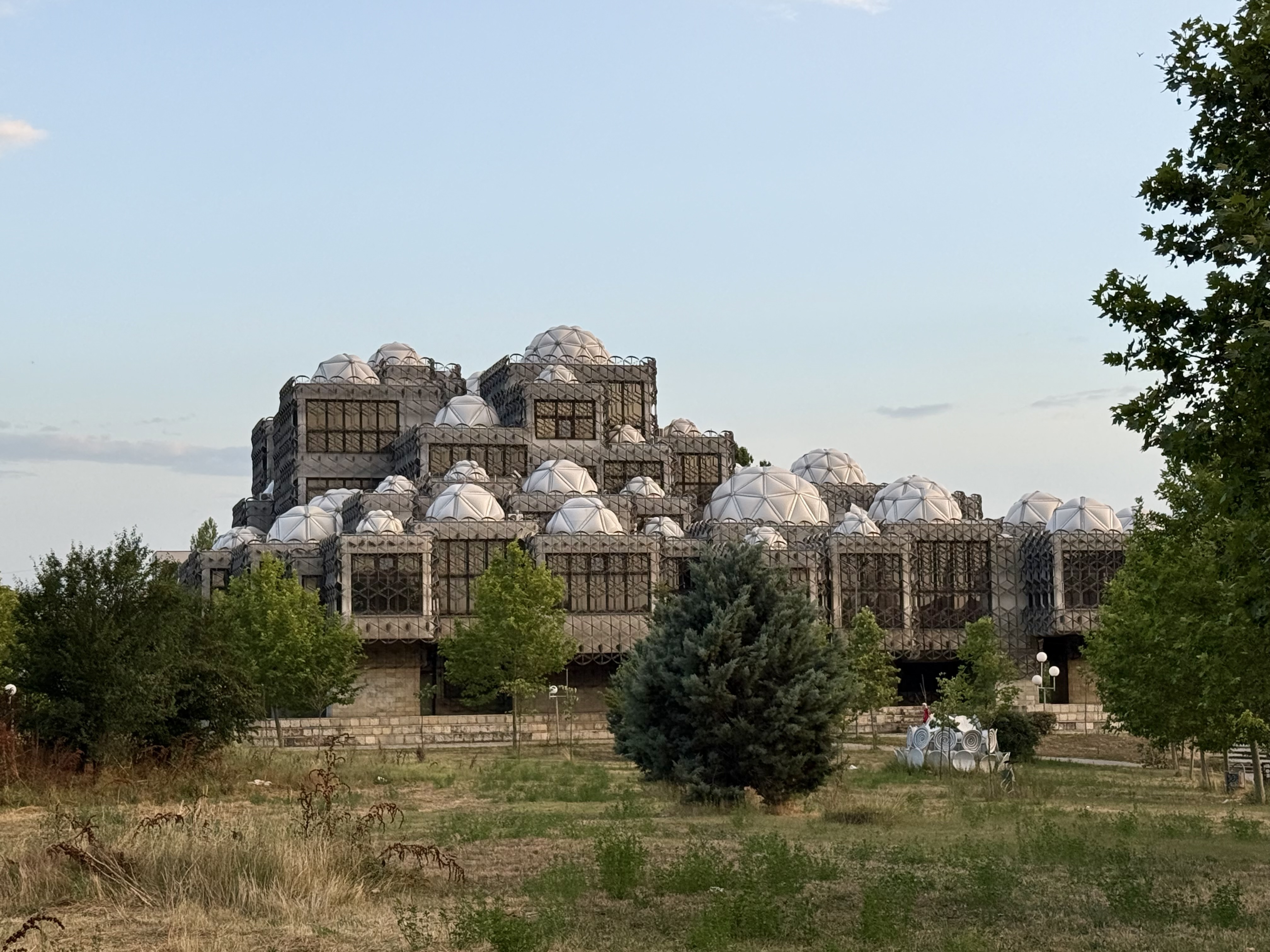 The National Library in Prishtina features distinctive brutalist architecture 