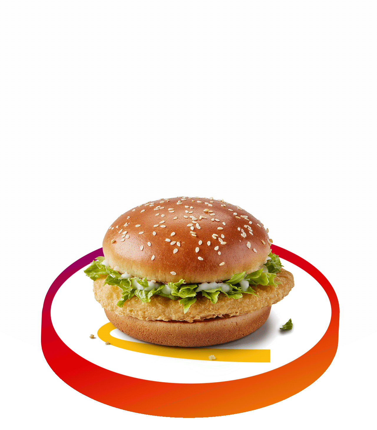 A delicious McChicken Sandwich, bold text reads 'Tomorrow's exclusive deal, £1.69 McChicken Sandwich'