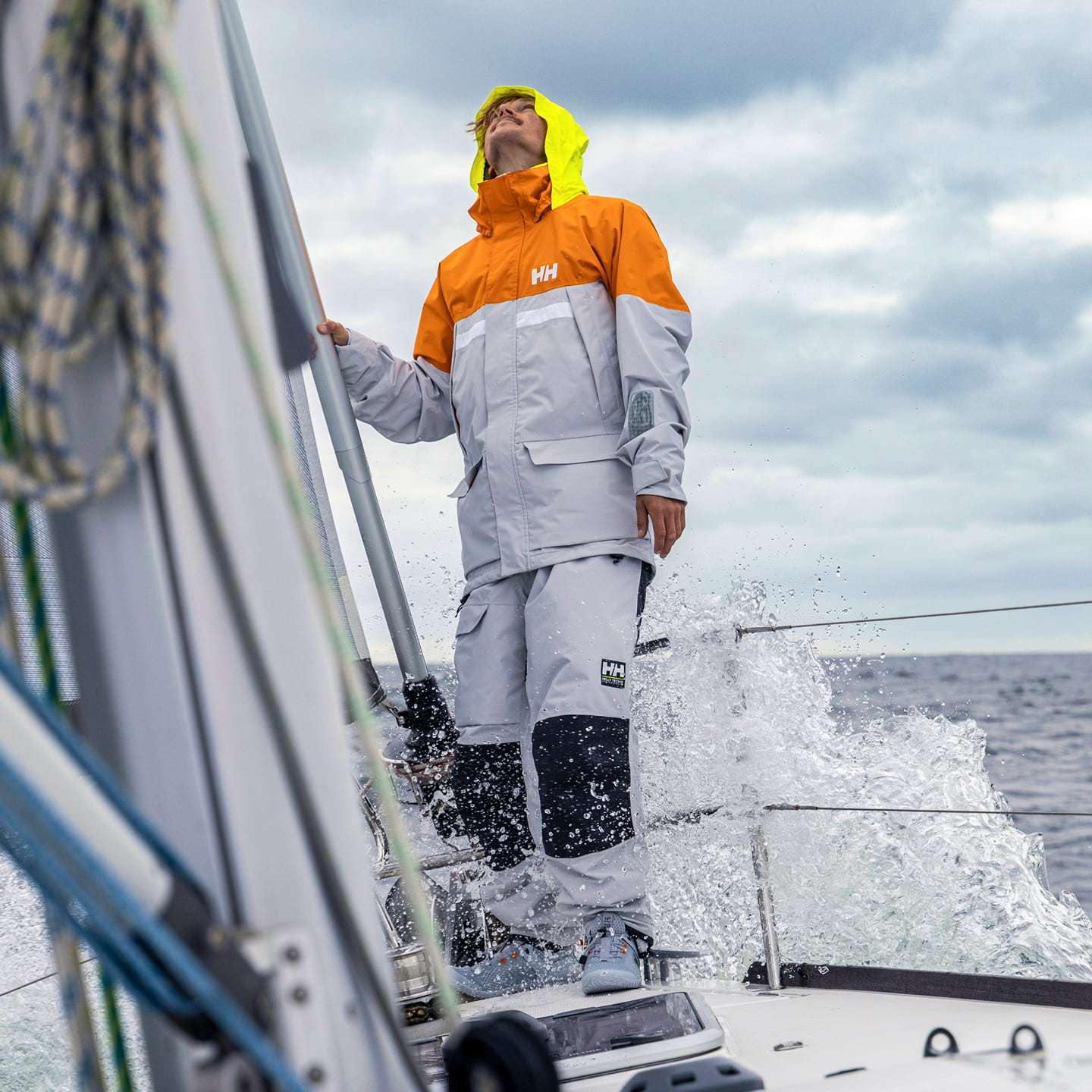 Man sailing in Helly Hansen gear