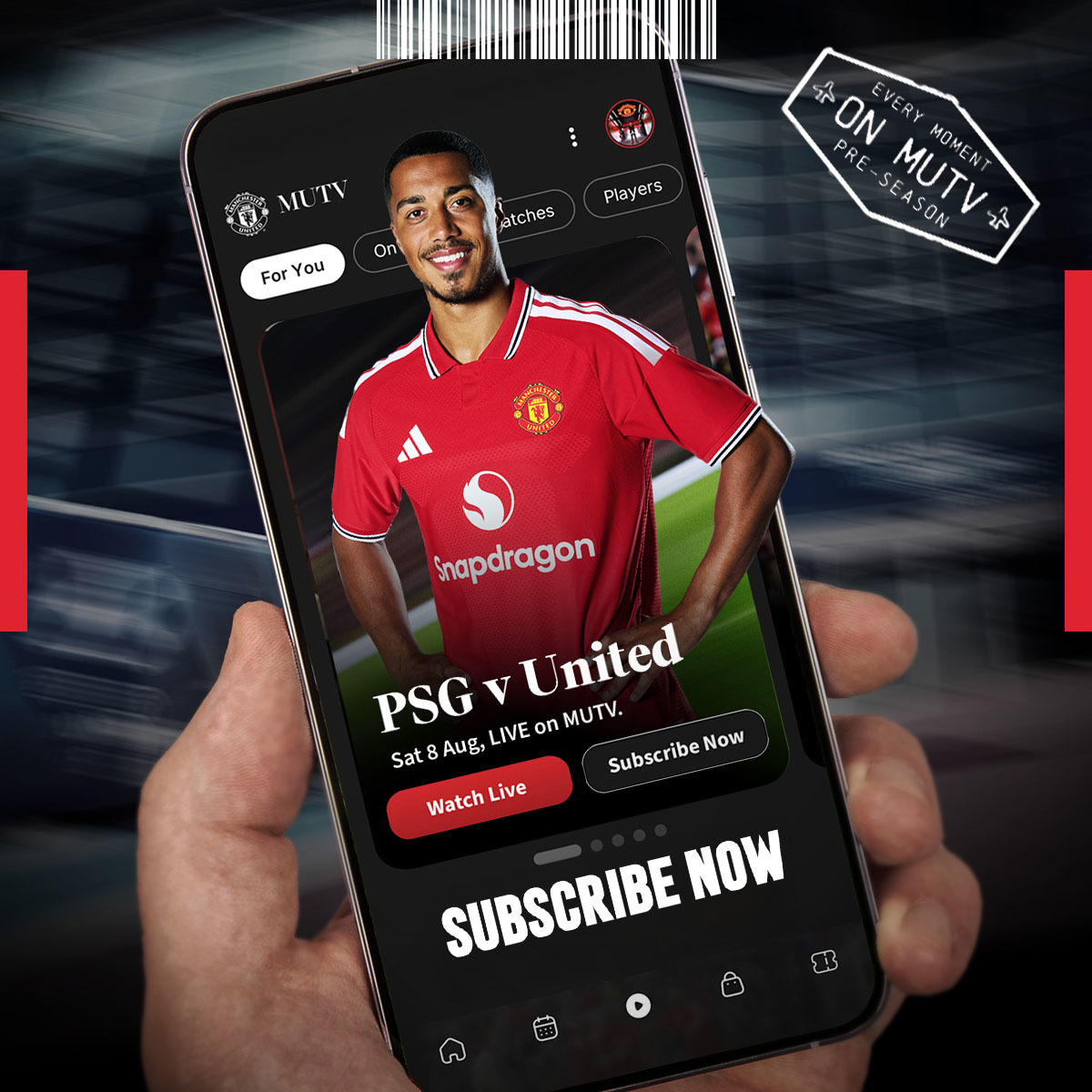 Subscribe to watch live on MUTV