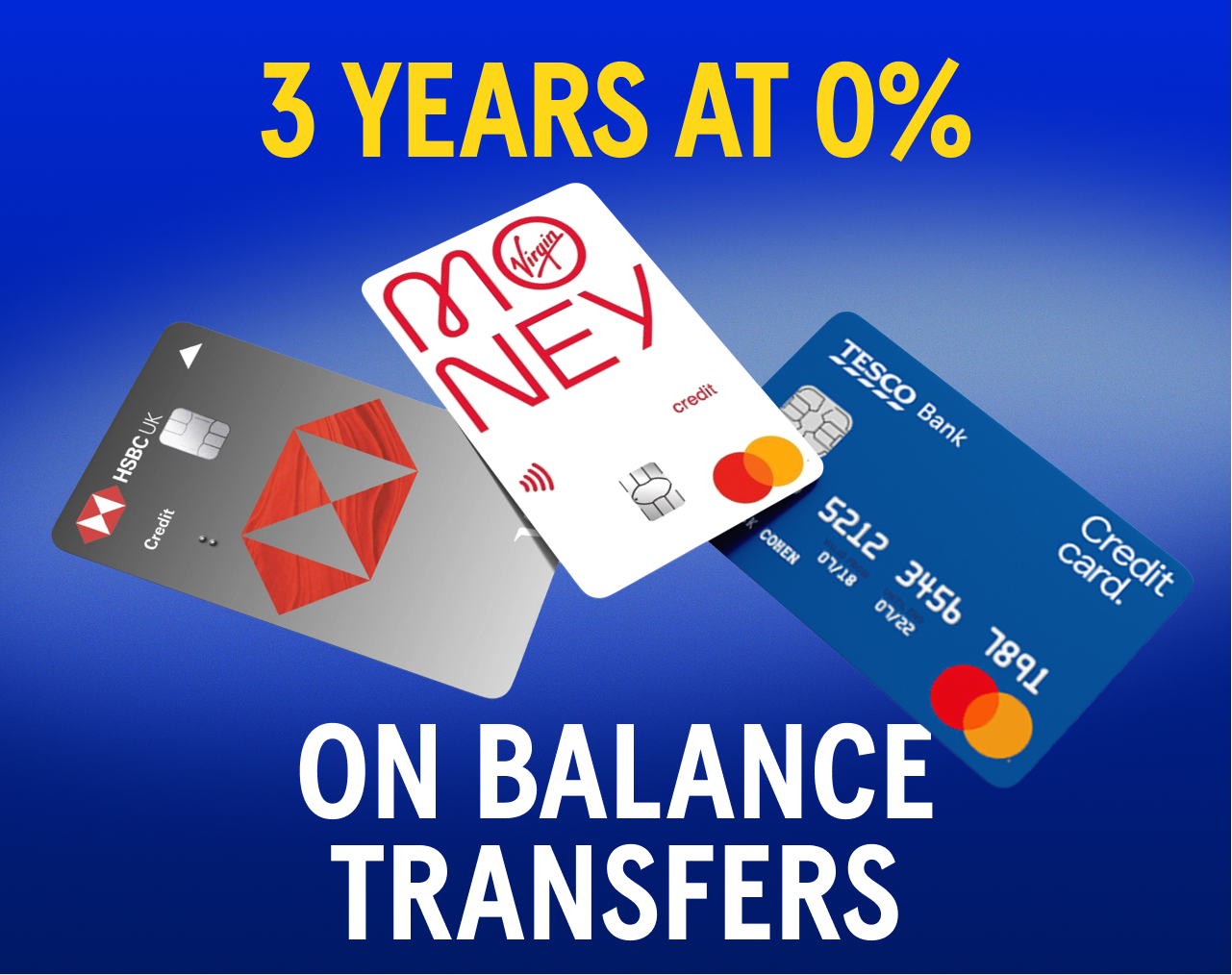 3 years at 0% on balance transfers