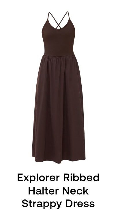 Explorer Ribbed Halter Neck