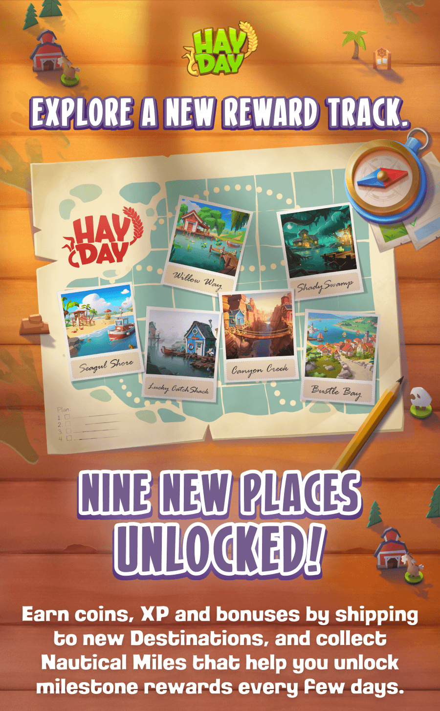 Nine new places unlocked!