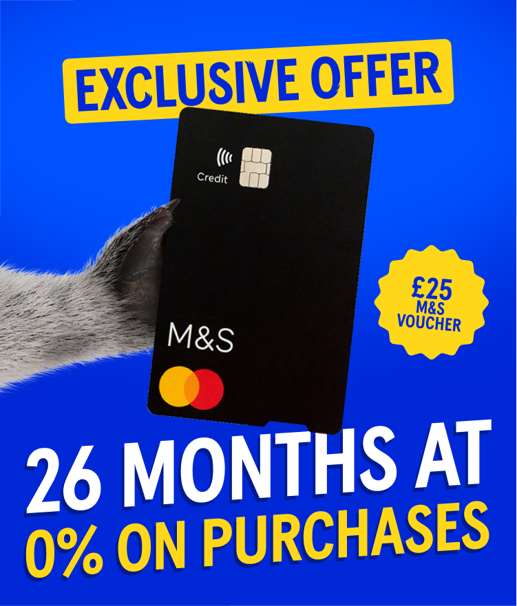 Exclusive offer: £25 M&S voucher when you take out a M&S Purchase Plus credit card