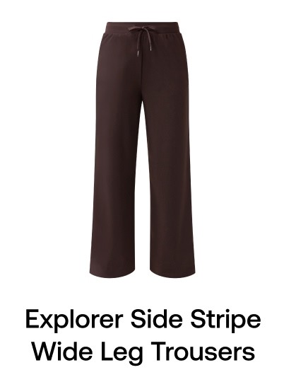 Explorer Side Stripe Wide Leg Trousers